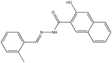 3-hydroxy-N'-[(E)-(2-methylphenyl)methylidene]-2-naphthohydrazide 구조식 이미지