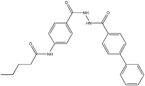 N-(4-{[2-([1,1'-biphenyl]-4-ylcarbonyl)hydrazino]carbonyl}phenyl)pentanamide 구조식 이미지