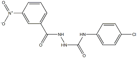 N-(4-chlorophenyl)-2-(3-nitrobenzoyl)-1-hydrazinecarboxamide 구조식 이미지