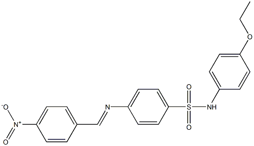 N-(4-ethoxyphenyl)-4-{[(E)-(4-nitrophenyl)methylidene]amino}benzenesulfonamide 구조식 이미지