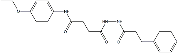 N-(4-ethoxyphenyl)-4-oxo-4-[2-(3-phenylpropanoyl)hydrazino]butanamide 구조식 이미지