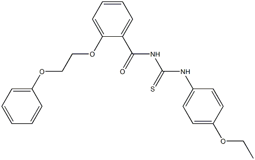 N-(4-ethoxyphenyl)-N'-[2-(2-phenoxyethoxy)benzoyl]thiourea 구조식 이미지