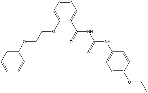 N-(4-ethoxyphenyl)-N'-[2-(2-phenoxyethoxy)benzoyl]thiourea Structure