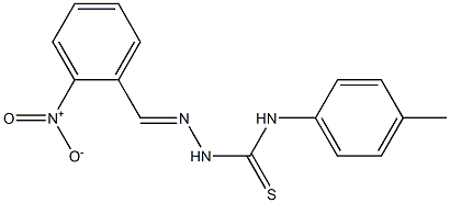 N-(4-methylphenyl)-2-[(E)-(2-nitrophenyl)methylidene]-1-hydrazinecarbothioamide 구조식 이미지