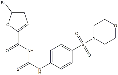 N-(5-bromo-2-furoyl)-N'-[4-(4-morpholinylsulfonyl)phenyl]thiourea Structure