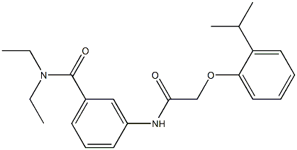 N,N-diethyl-3-{[2-(2-isopropylphenoxy)acetyl]amino}benzamide Structure