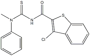 N'-[(3-chloro-1-benzothiophen-2-yl)carbonyl]-N-methyl-N-phenylthiourea 구조식 이미지