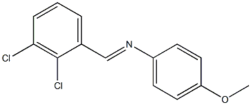 N-[(E)-(2,3-dichlorophenyl)methylidene]-N-(4-methoxyphenyl)amine Structure