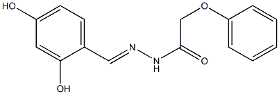 N'-[(E)-(2,4-dihydroxyphenyl)methylidene]-2-phenoxyacetohydrazide 구조식 이미지