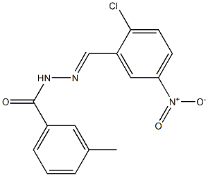 N'-[(E)-(2-chloro-5-nitrophenyl)methylidene]-3-methylbenzohydrazide 구조식 이미지