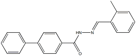 N'-[(E)-(2-methylphenyl)methylidene][1,1'-biphenyl]-4-carbohydrazide 구조식 이미지