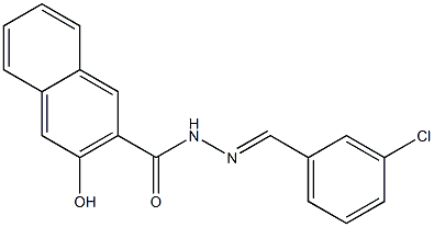 N'-[(E)-(3-chlorophenyl)methylidene]-3-hydroxy-2-naphthohydrazide Structure