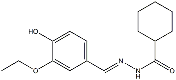 N'-[(E)-(3-ethoxy-4-hydroxyphenyl)methylidene]cyclohexanecarbohydrazide Structure