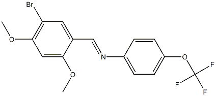 N-[(E)-(5-bromo-2,4-dimethoxyphenyl)methylidene]-N-[4-(trifluoromethoxy)phenyl]amine Structure