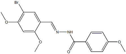 N'-[(E)-(5-bromo-2,4-dimethoxyphenyl)methylidene]-4-methoxybenzohydrazide Structure