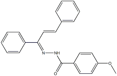 N'-[(Z,2E)-1,3-diphenyl-2-propenylidene]-4-methoxybenzohydrazide 구조식 이미지