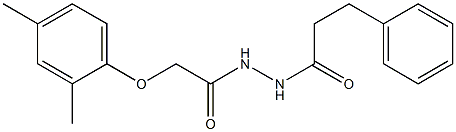 N'-[2-(2,4-dimethylphenoxy)acetyl]-3-phenylpropanohydrazide Structure