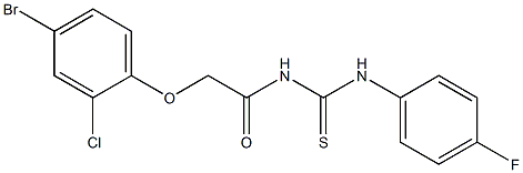 N-[2-(4-bromo-2-chlorophenoxy)acetyl]-N'-(4-fluorophenyl)thiourea Structure