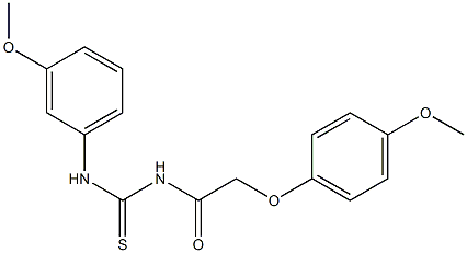 N-[2-(4-methoxyphenoxy)acetyl]-N'-(3-methoxyphenyl)thiourea 구조식 이미지