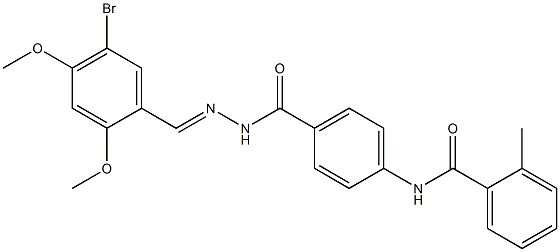 N-[4-({2-[(E)-(5-bromo-2,4-dimethoxyphenyl)methylidene]hydrazino}carbonyl)phenyl]-2-methylbenzamide Structure