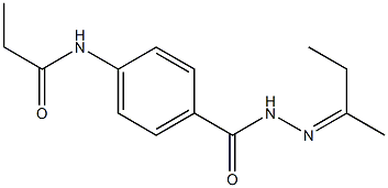 N-[4-({2-[(Z)-1-methylpropylidene]hydrazino}carbonyl)phenyl]propanamide Structure