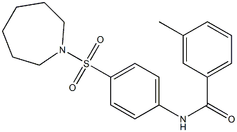 N-[4-(1-azepanylsulfonyl)phenyl]-3-methylbenzamide Structure
