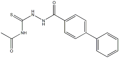 N-{[2-([1,1'-biphenyl]-4-ylcarbonyl)hydrazino]carbothioyl}acetamide 구조식 이미지