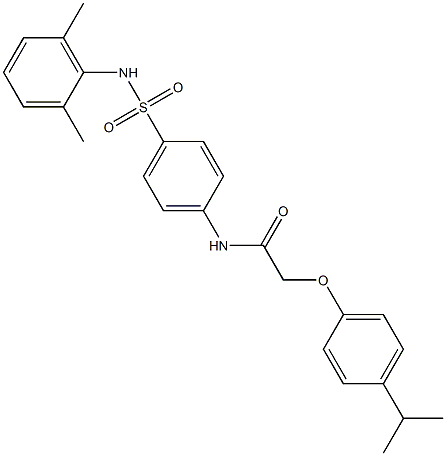 N-{4-[(2,6-dimethylanilino)sulfonyl]phenyl}-2-(4-isopropylphenoxy)acetamide Structure