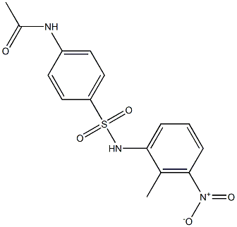 N-{4-[(2-methyl-3-nitroanilino)sulfonyl]phenyl}acetamide 구조식 이미지