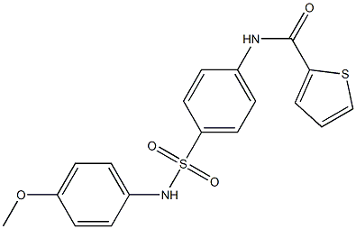 N-{4-[(4-methoxyanilino)sulfonyl]phenyl}-2-thiophenecarboxamide 구조식 이미지