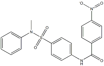 N-{4-[(methylanilino)sulfonyl]phenyl}-4-nitrobenzamide 구조식 이미지