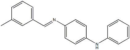 N-(4-anilinophenyl)-N-[(E)-(3-methylphenyl)methylidene]amine 구조식 이미지