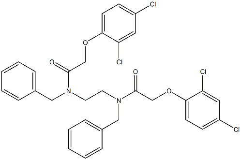 N-benzyl-N-(2-{benzyl[2-(2,4-dichlorophenoxy)acetyl]amino}ethyl)-2-(2,4-dichlorophenoxy)acetamide Structure