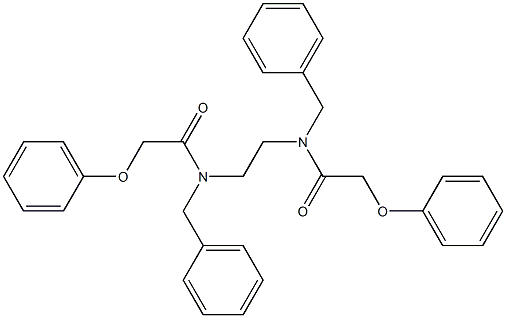 N-benzyl-N-{2-[benzyl(2-phenoxyacetyl)amino]ethyl}-2-phenoxyacetamide 구조식 이미지