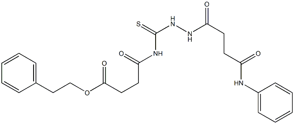 phenethyl 4-({[2-(4-anilino-4-oxobutanoyl)hydrazino]carbothioyl}amino)-4-oxobutanoate Structure