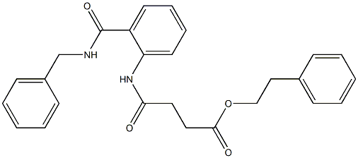 phenethyl 4-{2-[(benzylamino)carbonyl]anilino}-4-oxobutanoate Structure