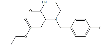 propyl 2-[1-(4-fluorobenzyl)-3-oxo-2-piperazinyl]acetate 구조식 이미지