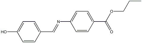 propyl 4-{[(E)-(4-hydroxyphenyl)methylidene]amino}benzoate Structure