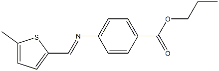 propyl 4-{[(E)-(5-methyl-2-thienyl)methylidene]amino}benzoate 구조식 이미지