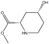 cis-methyl 4-hydroxy-2-piperidinecarboxylate Structure