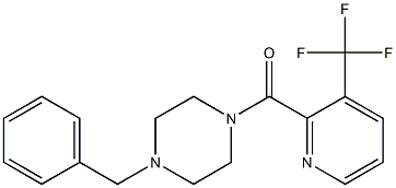 (4-benzylpiperazino)[3-(trifluoromethyl)-2-pyridinyl]methanone 구조식 이미지