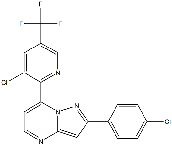 2-(4-chlorophenyl)-7-[3-chloro-5-(trifluoromethyl)-2-pyridinyl]pyrazolo[1,5-a]pyrimidine Structure