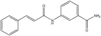 3-{[(E)-3-phenyl-2-propenoyl]amino}benzenecarboxamide 구조식 이미지