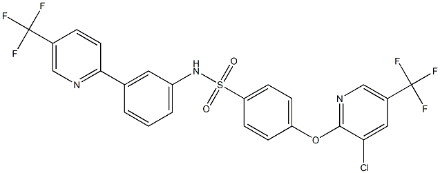 4-{[3-chloro-5-(trifluoromethyl)-2-pyridinyl]oxy}-N-{3-[5-(trifluoromethyl)-2-pyridinyl]phenyl}benzenesulfonamide 구조식 이미지