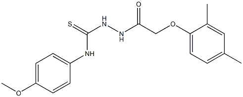 2-[2-(2,4-dimethylphenoxy)acetyl]-N-(4-methoxyphenyl)-1-hydrazinecarbothioamide Structure