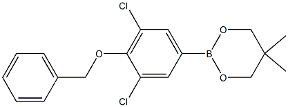 2-(4-Benzyloxy-3,5-dichlorophenyl)-5,5-dimethyl-1,3,2-dioxaborinane 구조식 이미지