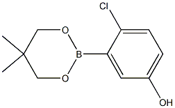 4-Chloro-3-(5,5-dimethyl-1,3,2-dioxaborinan-2-yl)phenol Structure