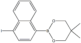 2-(4-Iodo-naphthalen-1-yl)-5,5-dimethyl-1,3,2-dioxaborinane 구조식 이미지