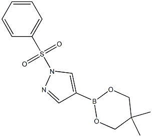 4-(5,5-Dimethyl-1,3,2-dioxaborinan-2-yl)-1-(phenylsulfonyl)-1H-pyrazole Structure