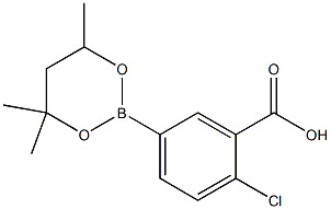 2-Chloro-5-(4,4,6-trimethyl-1,3,2-dioxaborinan-2-yl)benzoic acid Structure